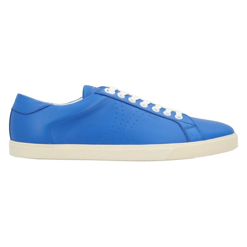 Celine Triomphe Tr01l Leather Tennis Sneaker In Blue